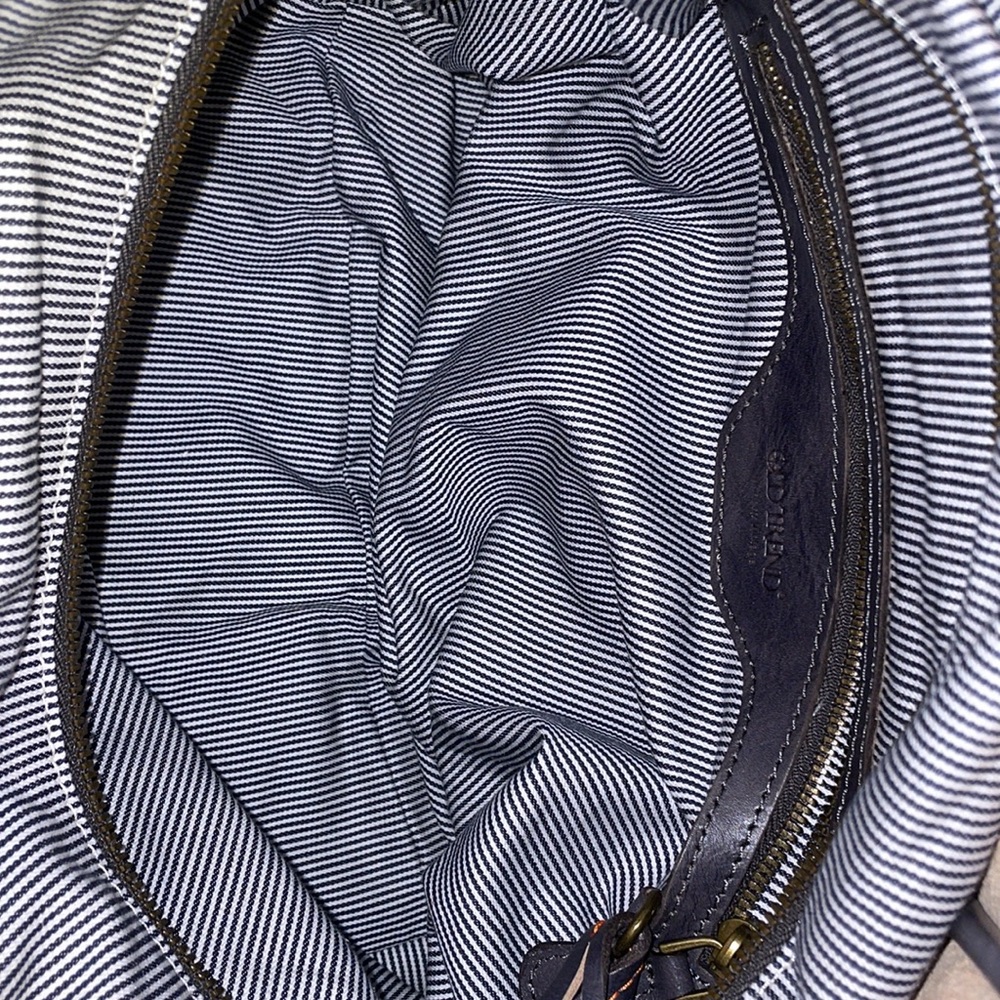 OLD TREND Sprout handcrafted leather vintage LG tote bag + pouch OMBREGRAY NWT - Picture 4 of 7